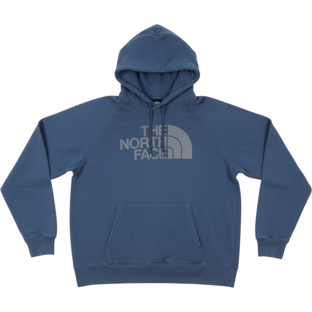 The North Face Womens Size XL Blue Logo Pullover Hoodie Drawstring Sweatshirt